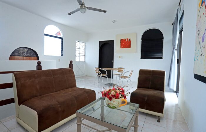 Hotel Casa Hunab - Penthouse Chairs Cancun Mexico Studio Rental Wide Angle