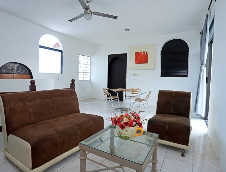 Hotel Casa Hunab - Penthouse Chairs Cancun Mexico Studio Rental Wide Angle